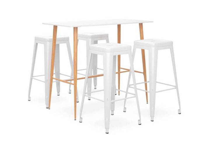 Ensemble de Bar 5 pcs Meubles de Pub Ensemble de Comptoir Mobilier de Bistrot Table et Chaises de Bar Maison 3057430