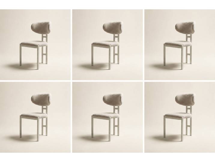 JVmoebel Esszimmerstuhl Stuhl-Set 6x Stühle Modern Stoff Komfortabel Beige Weich Bequem, Made in Europa