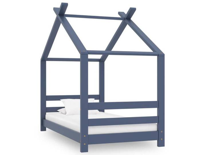Gris Structure de lit enfant Mode - JILLE'S® Cadre de lit d'enfant - Gris - Bois de pin massif 70x140cm MEU2046457512414