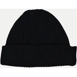 Beanie mit Wolle Schwarz