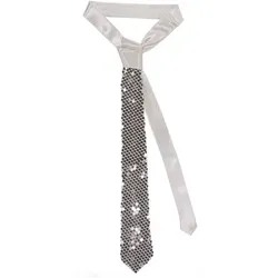 Krawatte "Pailletten", silber