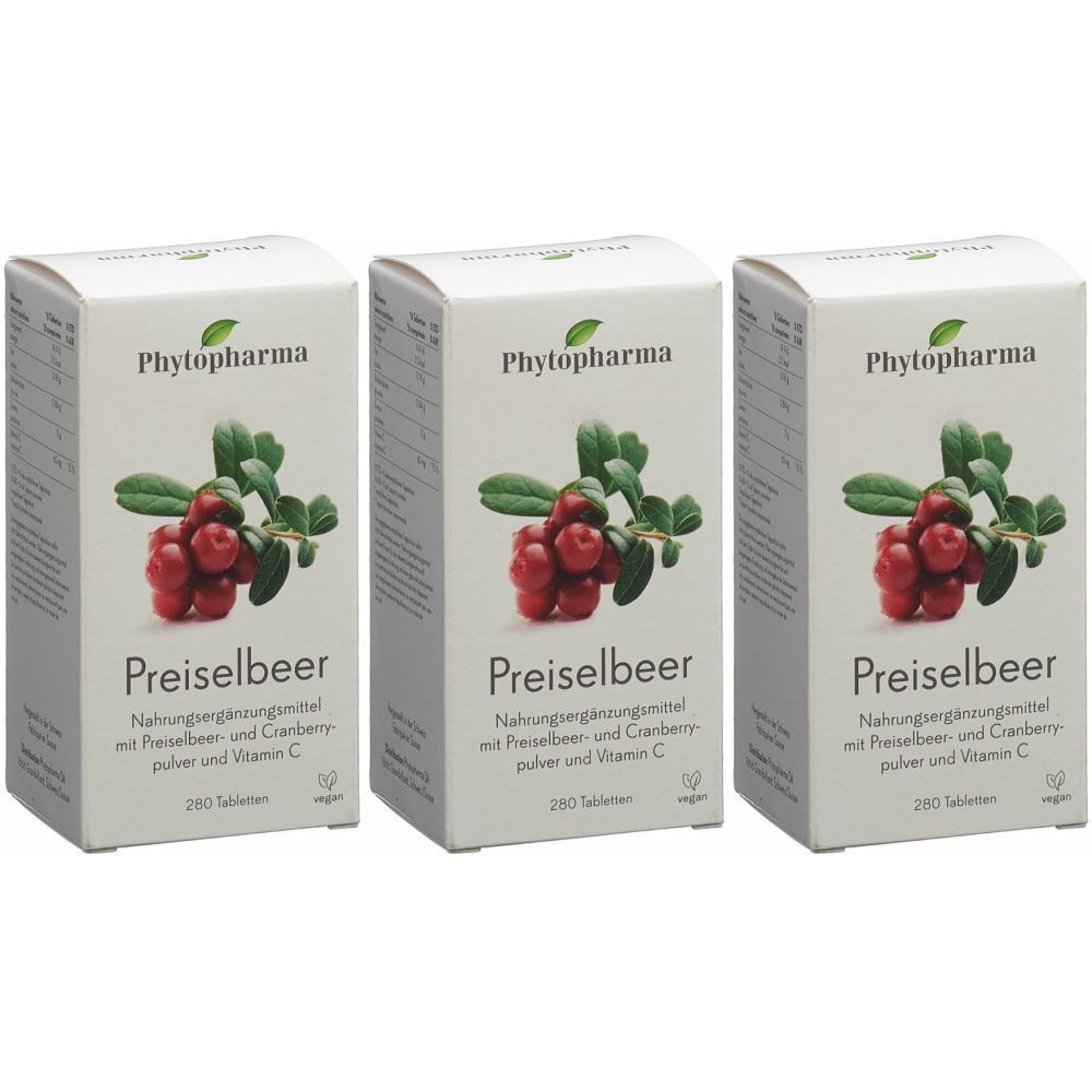 Phytopharma Preiselbeer Tabl 280 Stk x3 3x280 St Tabletten