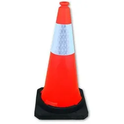 RS PRO, Verkehrstechnik, Orange Polyethylen Verkehrs-Leitkegel, H 75 cm reflektierend mit Gewichtung, Verkehr
