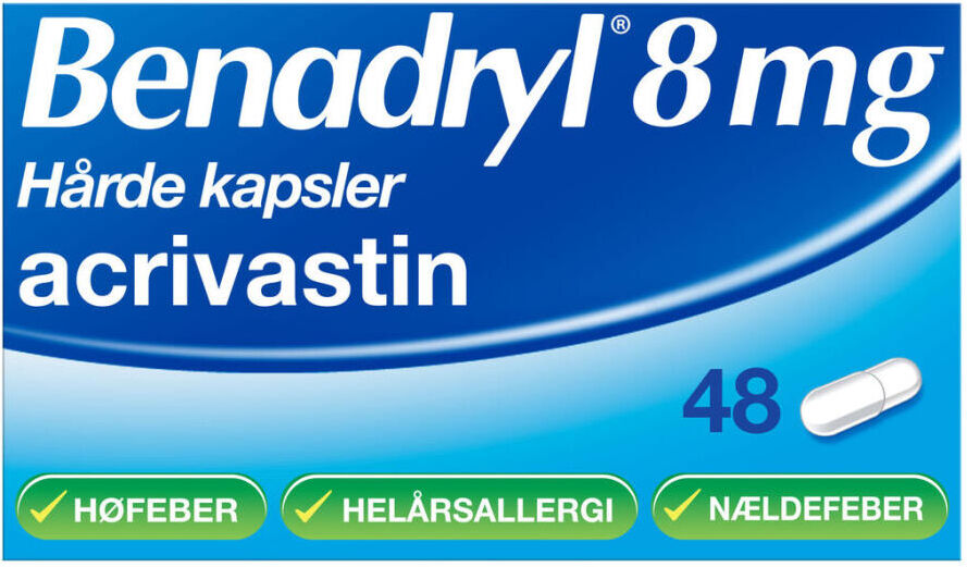 Benadryl 8 mg 48 stk Kapsler, hårde