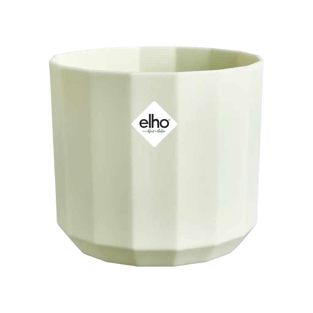 Elho Facet Round Plantenpot - Theegroen - Diameter: 23 cm