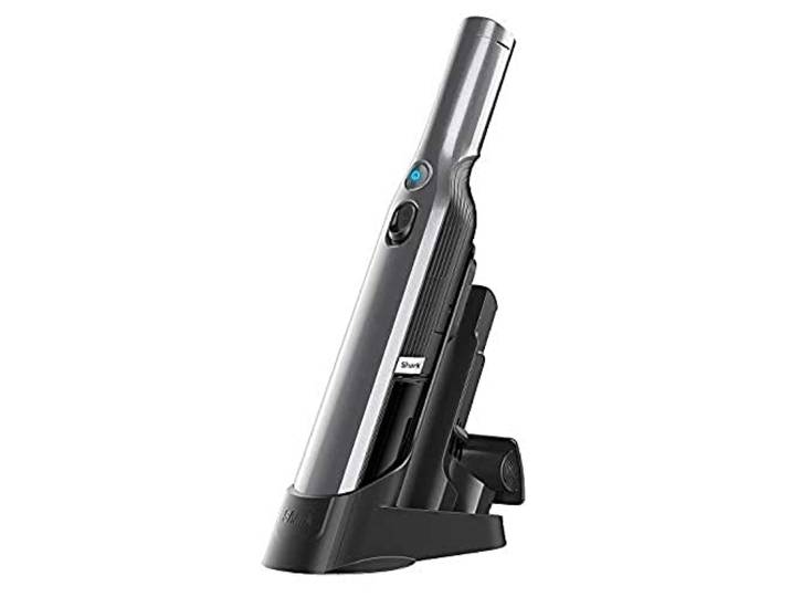 Shark WandVac 1.0 Aspirateur à main sans fil\, petit et léger WV200EU Aspirateur à main puissant avec base de chargement\, brosse/poignée et outils multi-surfaces\, gris