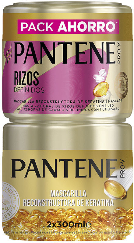 Pantene Rizos Definidos Mascarilla lote 2 x 300 ml