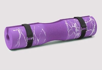 Inspire Daily Merch High Elastic Thickened Marble Barbell Pad Squat Shoulder Protector High Density Barbell Protective Cover purple