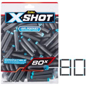 X-Shot Blaster-Zubehör Excel, Schaumstoff-Darts, Nachfüllpack, 80 Stück