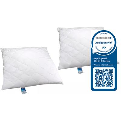 Microfaserkissen JEKATEX "Antibac", weiß, B:80cm L:80cm, Bezug: 100% Polyester. Füllung: 100% Polyester, Kopfkissen, Kopfkissen 40x80, 80x80 cm, im Einzel- oder Doppelpack