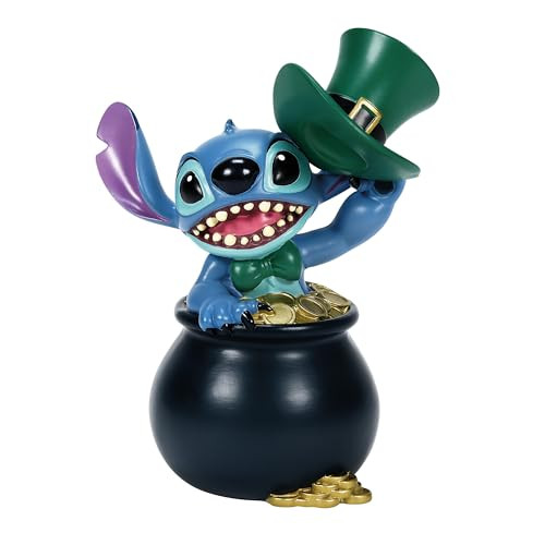 Enesco Disney Showcase Lilo en Stitch St. Patrick's Day met gouden beeldje, meerkleurig