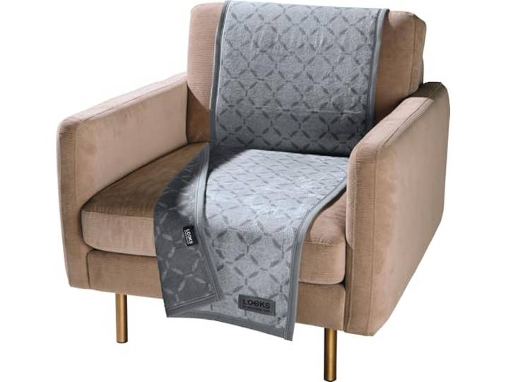 LOOKS by Wolfgang Joop Sessel- und Sofaschoner Baumwollmischung grau Größe 50x200 cm