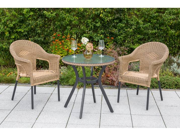 Balkonset MERXX Ravenna , beige (natur), Sitzmöbel-Sets, Balkonset