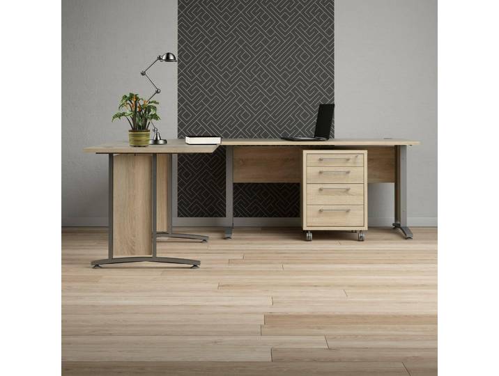 Agerato - Bureau\, 230x200x75h cm Gris\, Angle