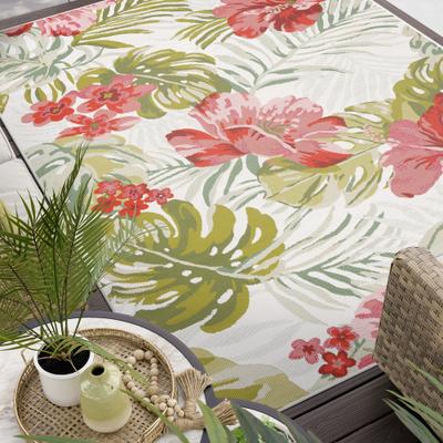 Alise Rugs Sizzling Nautical & Coastal Floral & Botanical Indoor/Outdoor Area Rug