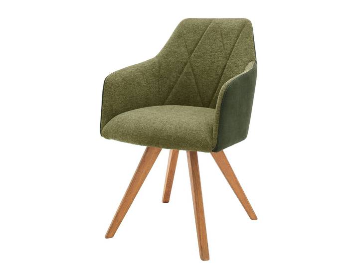 Armlehnenstuhl Oliveira 57 x 85 x 62cm Grün/Olivgrün Drehbar
