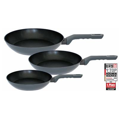 Pfannen-Set ELO "Ecolife 3 teilig", grau, Pfannen, Induktion