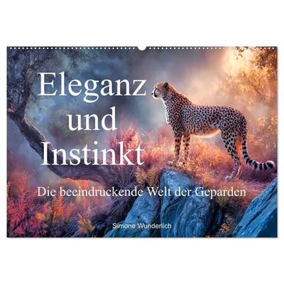 Eleganz und Instinkt - die beeindruckende Welt der Geparden (Wandkalender 2027 DIN A2 quer), CALVENDO Monatskalender