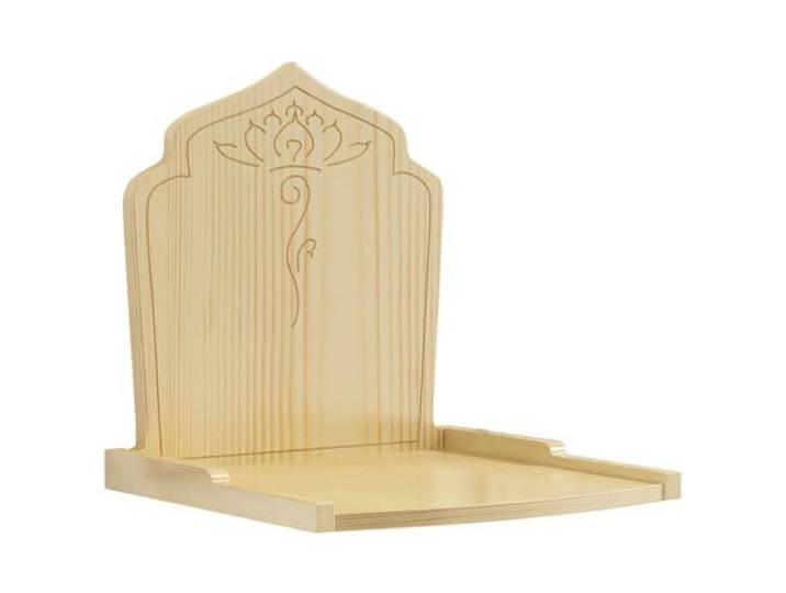 Wandmontierter Buddha Altar, Meditationstisch aus Holz, Schrein Regal Massivholz, Wandmontage, Platzsparende Konstruktion, Meditationsaltar, Spirituelle Dekoration