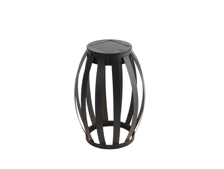 Lampe de table d'extérieur noire à 3 intensités, solaire et