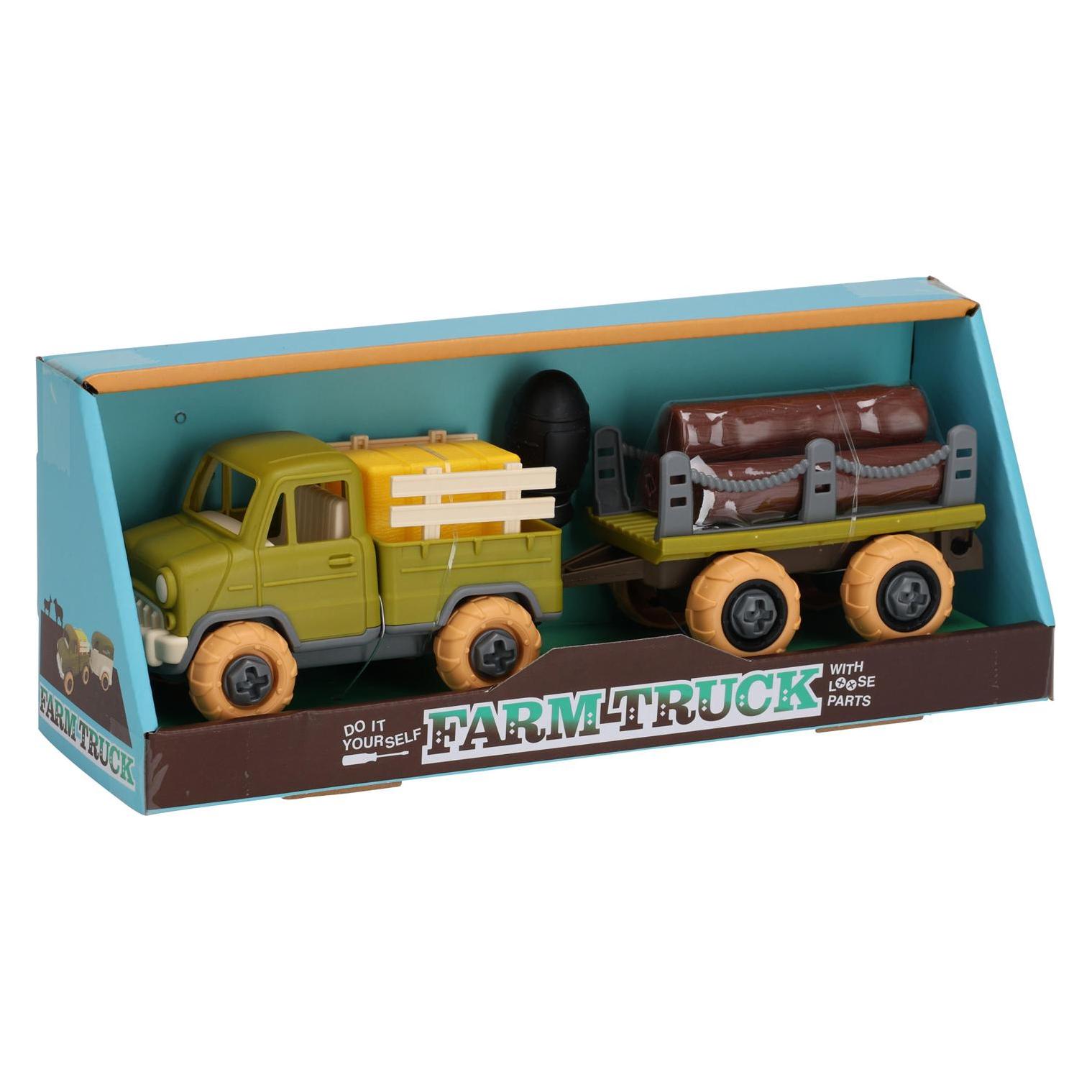 Traktor mit Anhänger, brauner Wagen (61310045)