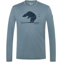 Super Natural, Herren, Funktionsshirt, Ski Karl (M), Türkis, Blau, M