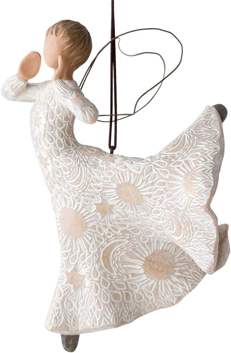 Handgemaakt Decoratief Houten Beeld in Neutrale Kleuren, Hoogte: 14 cm