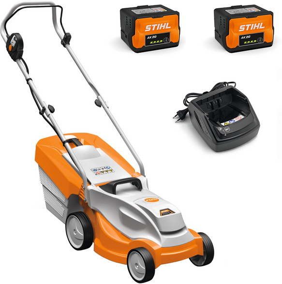 STIHL RMA 235 - Tagliaerba con 2 batterie AK 20 - 36V 4Ah - Taglio 33 cm