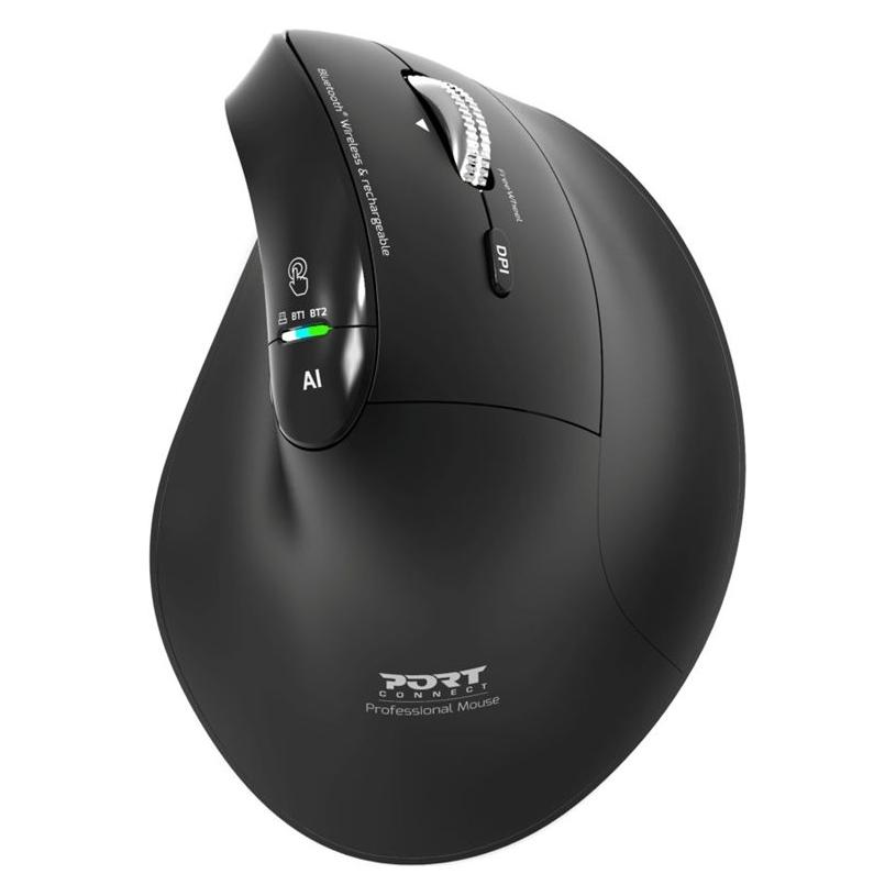 Port Designs Port Mouse Ergonomic Rechargeable Bluetooth Ergo Auditor (Kabellos) (910204)