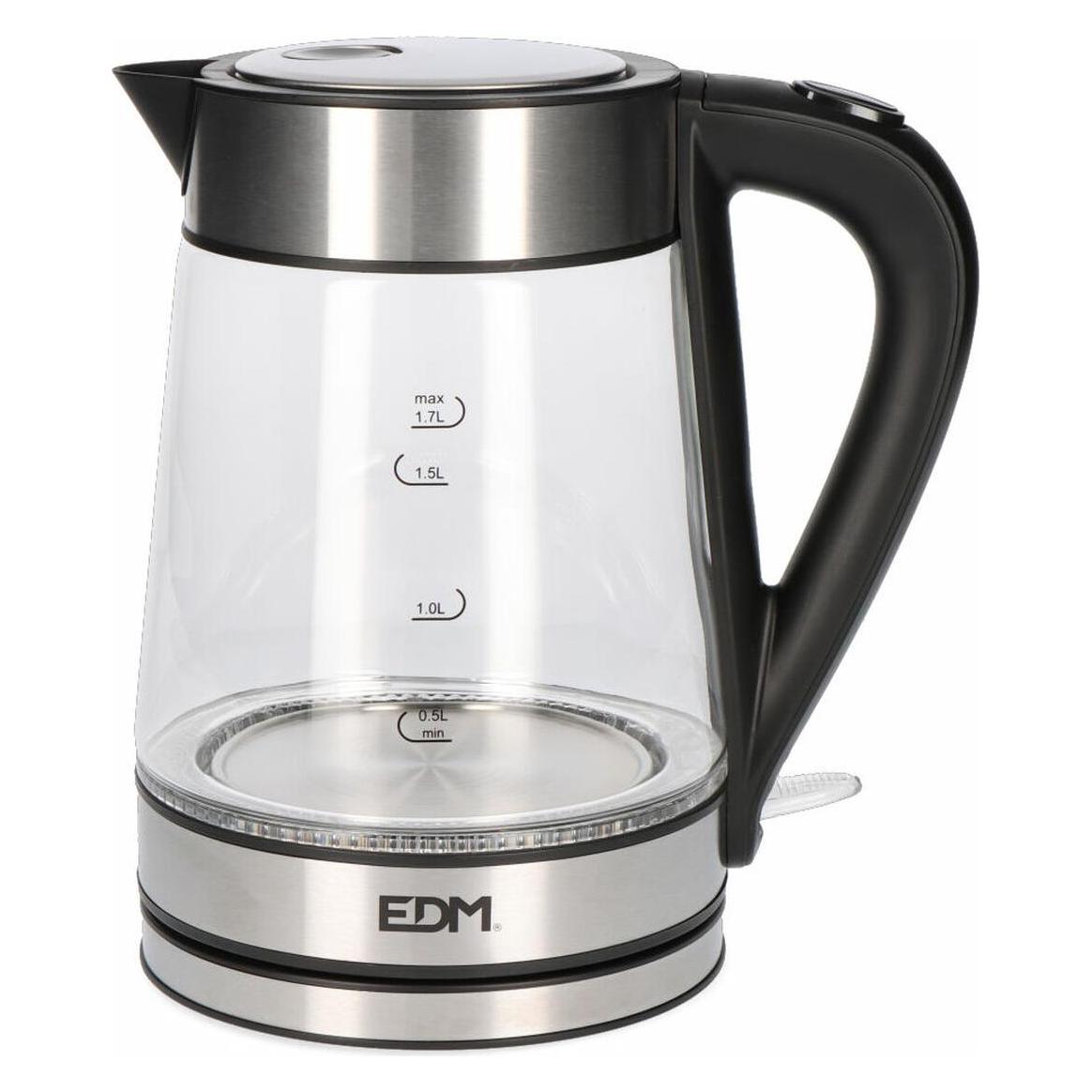 EDM Elektrischer Wasserkocher mit LED-Licht 07657 Kristall 1850-2200 W 1,7 L (1.70 l) (45295670)
