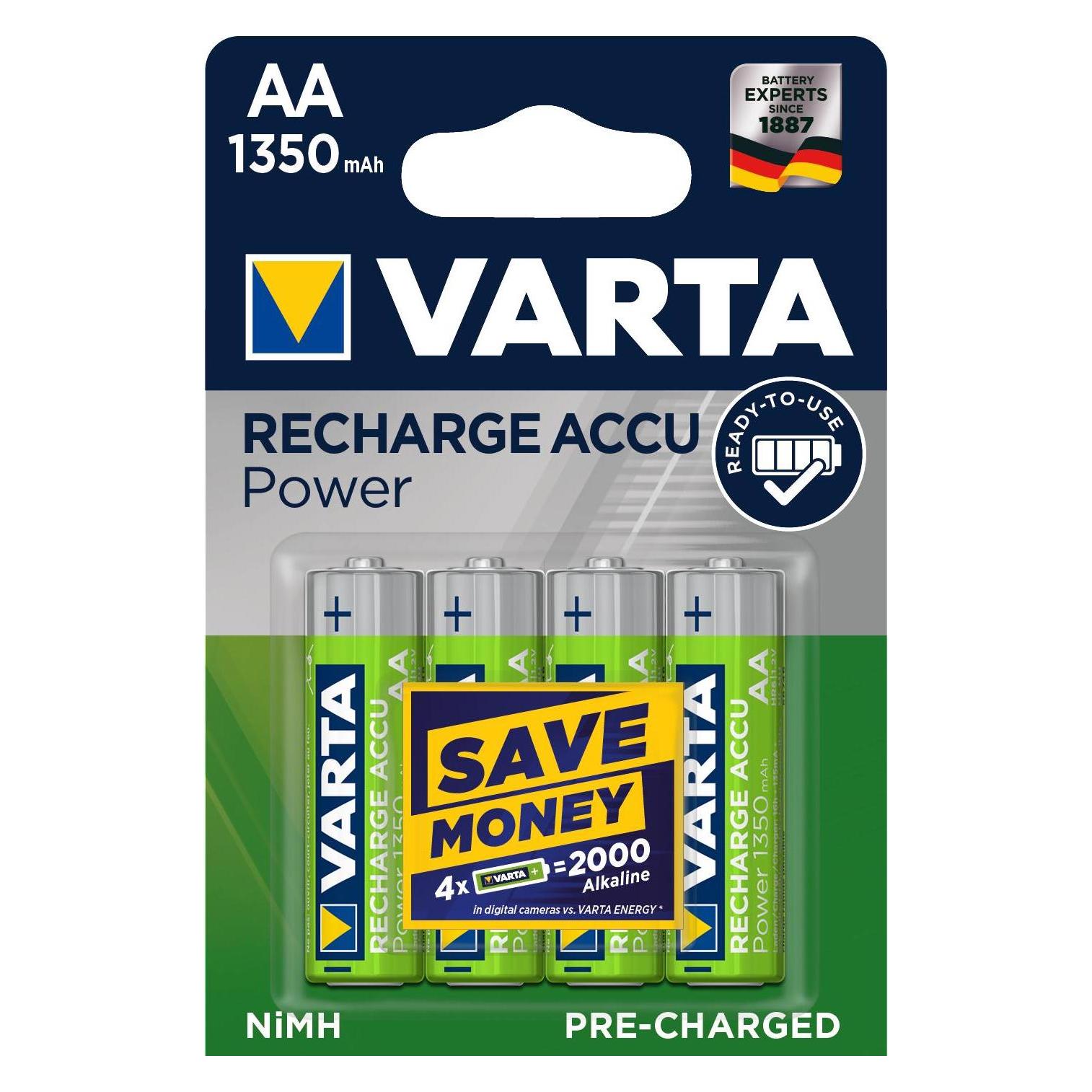 Varta Recharge Accu Power (4 Stk., AA, 1350 mAh) (56746101404)