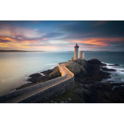 Fototapete PAPERMOON "Photo-Art FIORENZO CAROZZI, LE PHARE DU PETIT MINOU", bunt, B:4,5m L:2,8m, Vlies, Tapeten