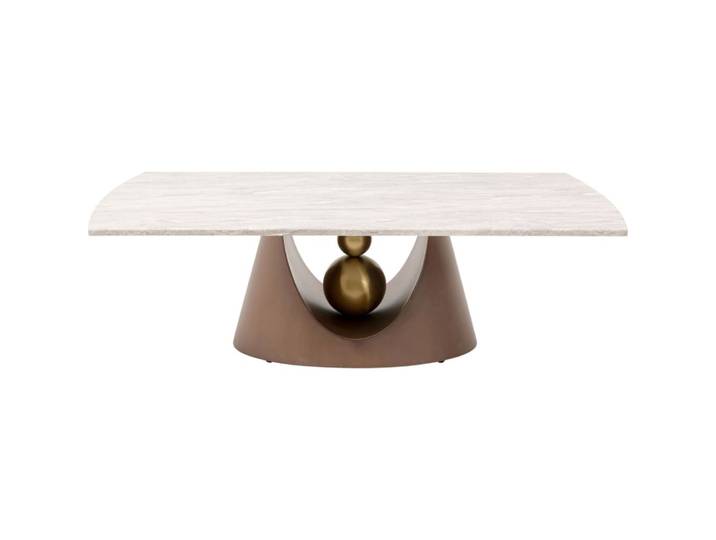 Table basse en marbre et acier