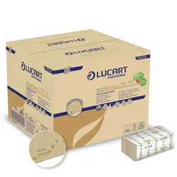 Lucart EcoNatural 216 TN Spenderservietten, 2-lagig, 16x24 cm, 100% Recycling Fi...