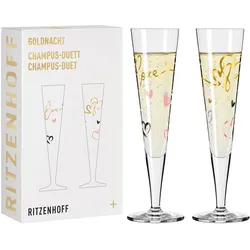 RITZENHOFF Goldnacht Champagnerglas Duett von C. Oliveira F23