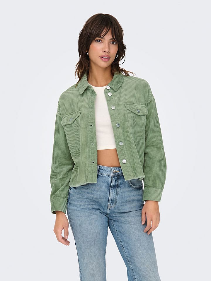 ONLY Jeansjacke in Grün - S