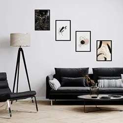 POSTER Set mit 4 Abstrakte Formen und Figuren Braun A4 Rahmenlos