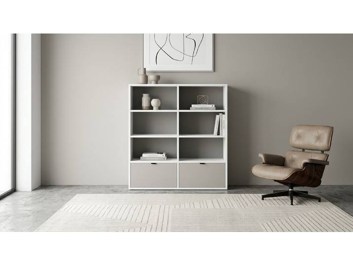 Highboard mit Schubladen MDF Beschichtet MDF Weiß matt