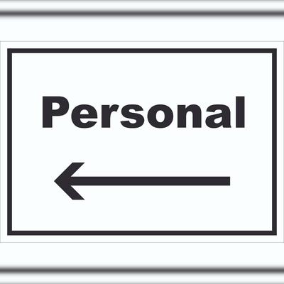 HB-Druck Personal Schild mit Text und Richtungspfeil links waagerecht A4 (210x297mm)
