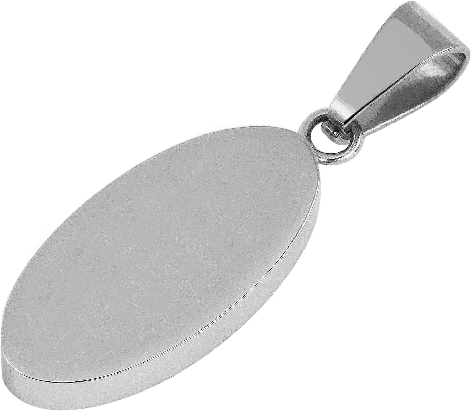 Anhänger mit Gravur AKZENT "Lavin, silberfarbig, langlebig", silber (silberfarbig), Schmuckanhänger, Edelstahl, Anhänger mit Gravur