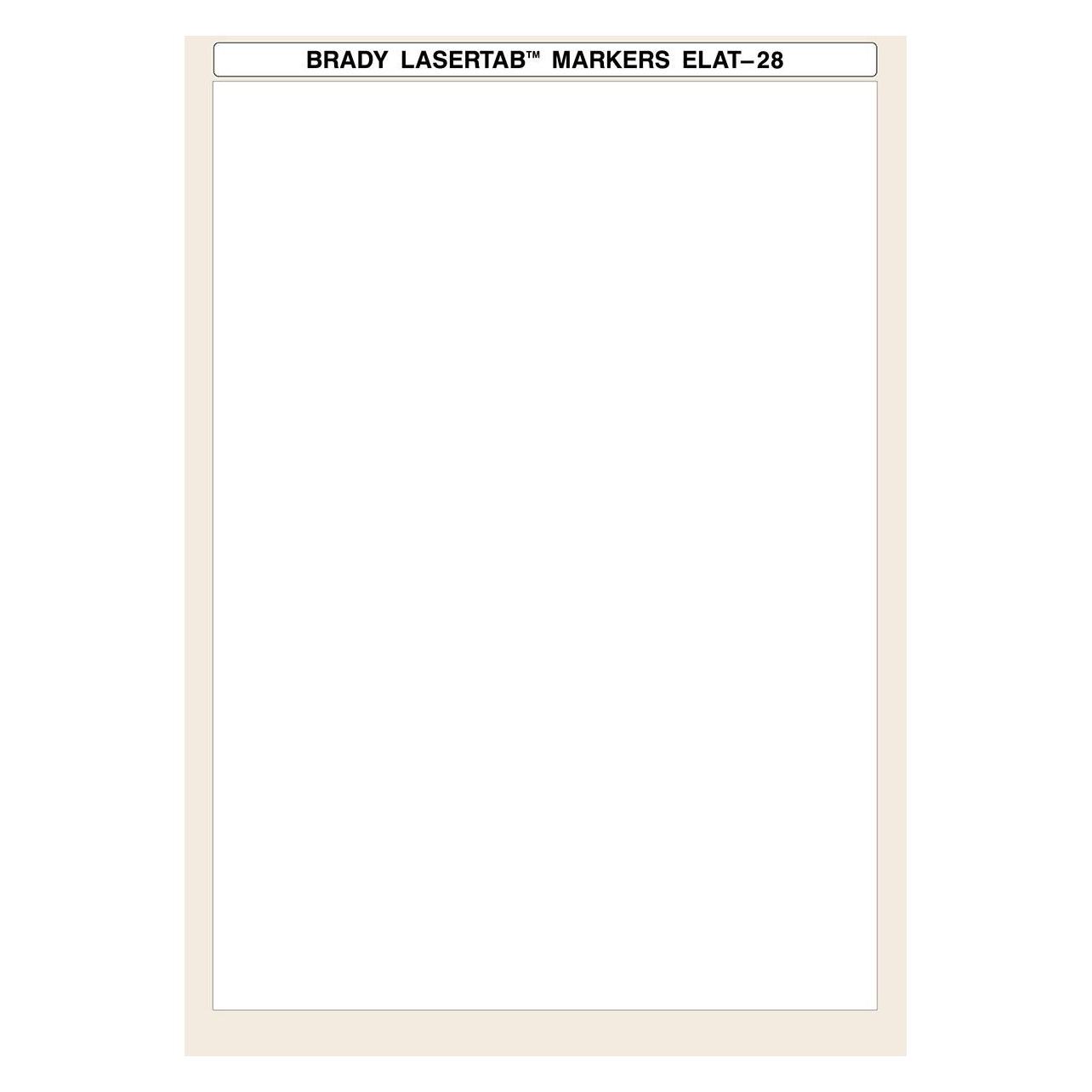 Brady LaserTab Polyesteretiketten, A4-Bögen (ELAT-28-747W-10SH)