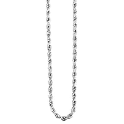 Kette ohne Anhänger ADELIA´S "Halskette – Kordelkette aus Edelstahl 60 cm", silber, Halsketten, Damen, 60cm, Edelstahl, Geschenkidee: zeitlos und vielseitig