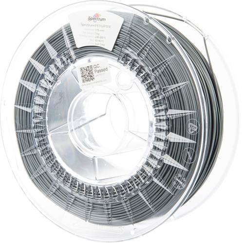 Spectrum Filaments 80744 PET-G/PTFE Filament PETG/PTFE chemisch beständig 1.75mm 1000g Dark-Grey, Grau 1St.