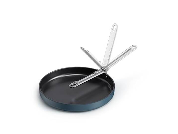 Joseph Joseph Space 30 cm flache Antihaft-Pfanne mit klappbarem Griff