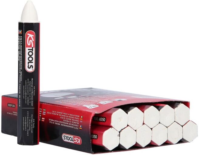 Crayons blancs de marquage pour pneu, pack de 12 ; KS Tools (100.4050)
