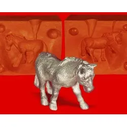 Zinn Giessform Pferd 1 - Silikonform hitzebeständig - benötigt ca. 100g Reinzinn