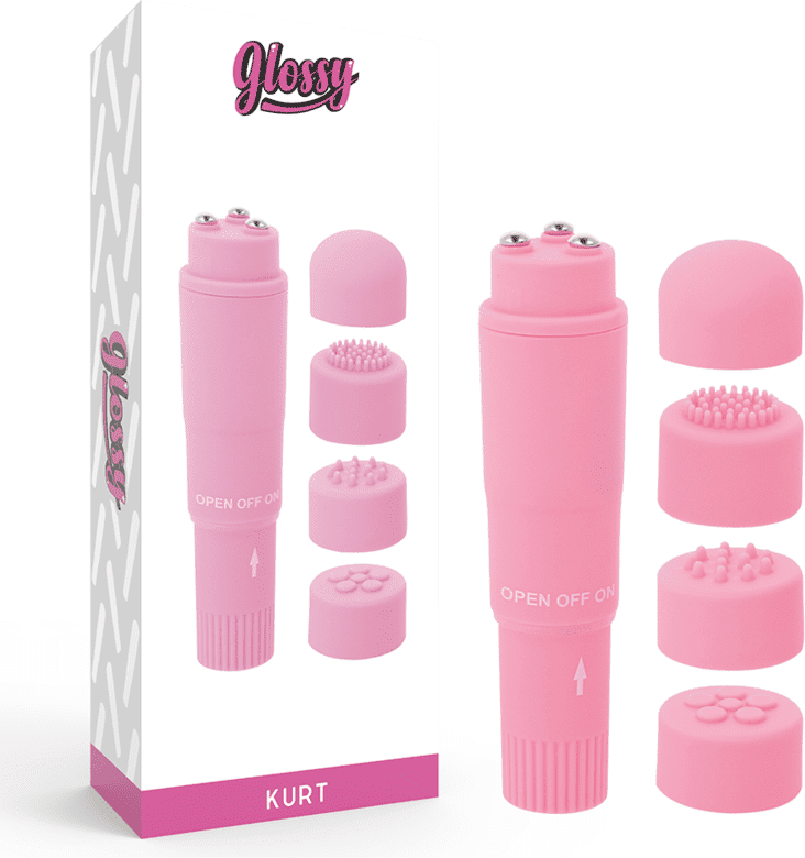 GLOSSY masseur de poche kurt rose