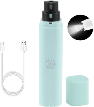 United Pet Fully Automatic Nail Grinder With LED Light Quiet & Portable Pet Nail Grinder blue