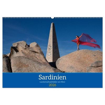 Sardinien - Landschaftsaktbilder am Meer (Wandkalender 2026 DIN A2 quer), CALVENDO Monatskalender