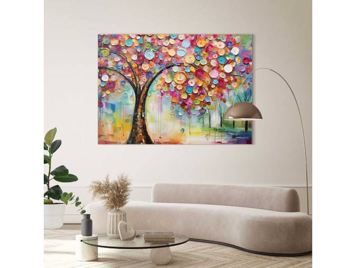 Wandbild REINDERS Life Tree - colourful , bunt (farbe bild(er): bunt), B:140cm H:100cm T:3,1cm, MDF, Bilder, Wandbild